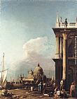 Famous West Paintings - Venice The Piazzetta Looking South-west towards S. Maria della Salute
